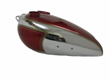 BSA C10 C11 CHERRY PAINTED CHROMED GAS FUEL TANK |Fit For