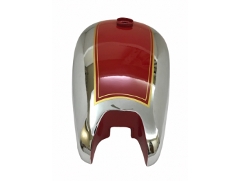 BSA B31 RED PAINTED CHROME GAS FUEL PETROL TANK |Fit For