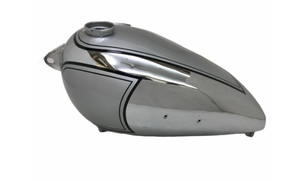 BSA B31 SILVER CHROME PETROL TANK WITH SPEEDO - |Fit For