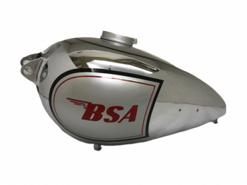 BSA M20 SILVER PAINTED CHROME FUEL GAS PETROL TANK CIVIL MODEL |Fit For