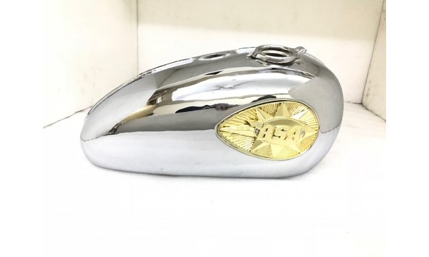 BSA A65 2 GALLON CHROME PETROL TANK WITH BADGES 1968-1969 US DATEN |Fit For