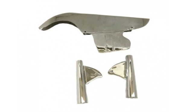 BSA A7 A10 GOLD STAR CHROMED NEW CHAIN COVER + FORK SET Fit For