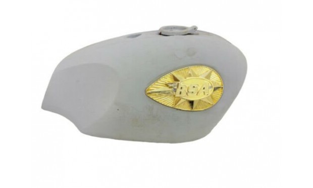 BSA B25 B44 STARFIRE RAW STEEL FUEL  PETROL TANK WITH BADGES Fit For