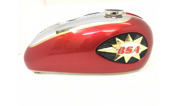BSA A75 MARK 2 CHERRY PAINTED CHROMED FUEL PETROL TANK BADGES |Fit For 
