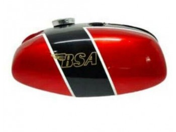 BSA B25 B50 TR25 1971-73 D355 RED & BLACK ALUMINUM PAINTED TANK|Fit For