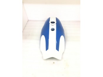 BSA B25 B44 Starfire Blue & White Painted Aluminum Petrol Tank+ Cap (Fits For)