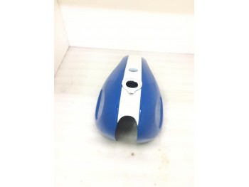 BSA B25 B44 Starfire Blue & White Painted Aluminum Petrol Tank+ Cap (Fits For)