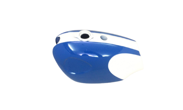 BSA B25 B44 Starfire Blue & White Painted Steel Petrol Tank+ Cap (Fits For)