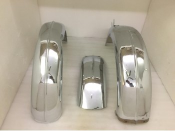BSA B31 B33 Rigid Frame Front & Rear Chrome Mudguard with Stays |Fit For