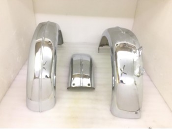 BSA B31 B33 Rigid Frame Front & Rear Chrome Mudguard with Stays |Fit For