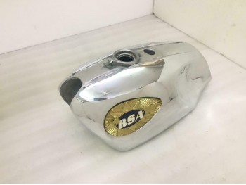 BSA B25 B44 STARFIRE CHROME STEEL TANK PAINTED + BADGES  |Fit For