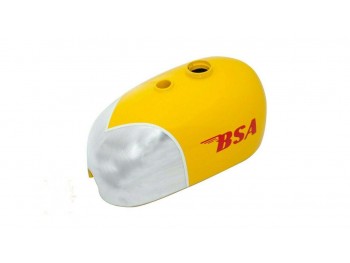 BSA B25 B40 B44 C15 Victor Enduro Trials Steel Chrome & Yellow Tank +cap|Fit For