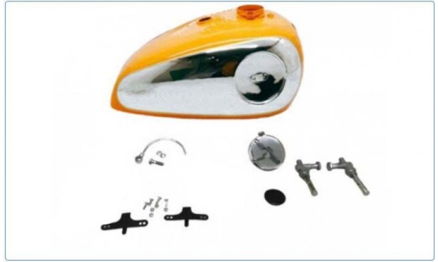 BSA Gold Star Scrambles Catalina 2 Gal Orange Tank+Cap &Tap & B Pipe|Fit For
