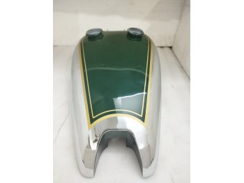 FIT FOR BSA C10 C11 GREEN PAINTED CHROMED GAS FUEL PETROL TANK WITH CAP