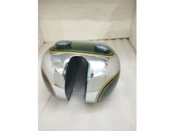 FIT FOR BSA C10 C11 GREEN PAINTED CHROMED GAS FUEL PETROL TANK WITH CAP