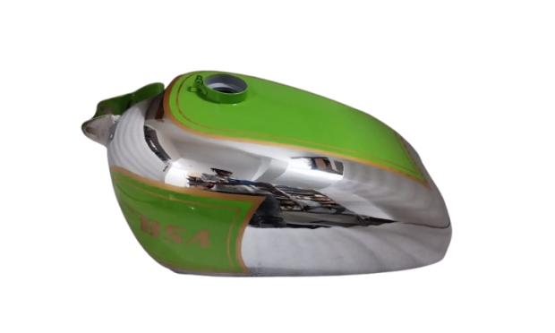 Fit For BSA M20/21 Dlx M22 M23/24 Chrome & Green Gas Fuel Petrol Tank 1938-40 