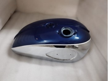 FIT FOR BSA A65 THUNDERBOLT BLUE PAINTED CHROME FUEL PETROL TANK +SIDE PANEL
