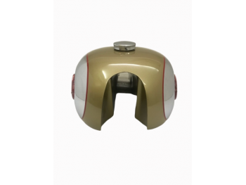 BSA A7 A10 GOLDEN PAINTED CHROMED FUEL TANK WITH FREE CAP,(NO BADGES) & KNEE PADS |Fit For