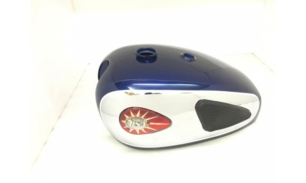 BSA A7 A10 SUPER ROCKET BLUE PAINT CHROME PETROL TANK+KNEE PAD+CAP+BADGE+TAP|Fit For