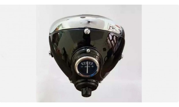 Fit For BSA Triumph Norton Ajs Matchless 7"LucasType Headlight BLACK