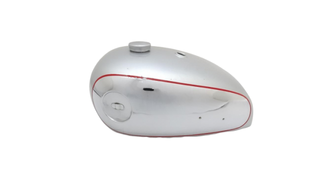 BSA A7 A10 SILVER PAINTED CHROMED FUEL TANK WITH FREE FUEL CAP |Fit For