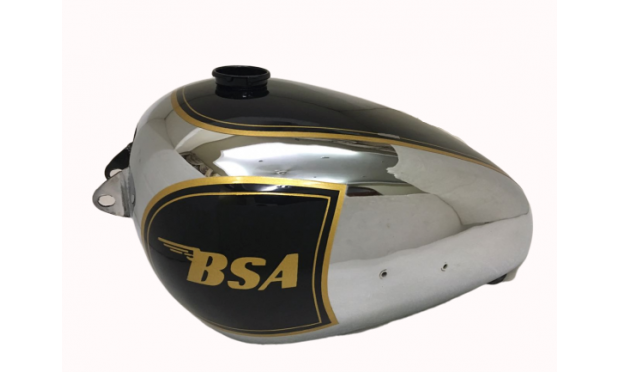 BSA A7 PLUNGER MODEL CHROME AND BLACK PAINTED WITH LOGO PETROL TANK|Fit For