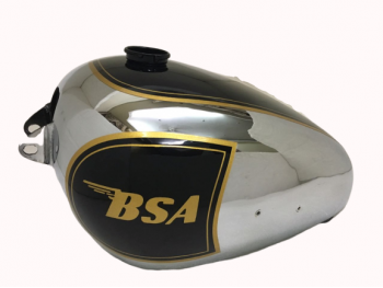 BSA A7 PLUNGER MODEL CHROME AND BLACK PAINTED WITH LOGO PETROL TANK|Fit For