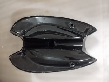 FIT FOR BSA A7 A10 SUPER ROCKET BLACK CHROME PETROL TANK+KNEE PAD+CAP 