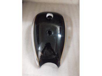 FIT FOR BSA A7 A10 SUPER ROCKET BLACK CHROME PETROL TANK+KNEE PAD+CAP 