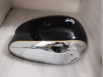 FIT FOR BSA A7 A10 SUPER ROCKET BLACK CHROME PETROL TANK+KNEE PAD+CAP 