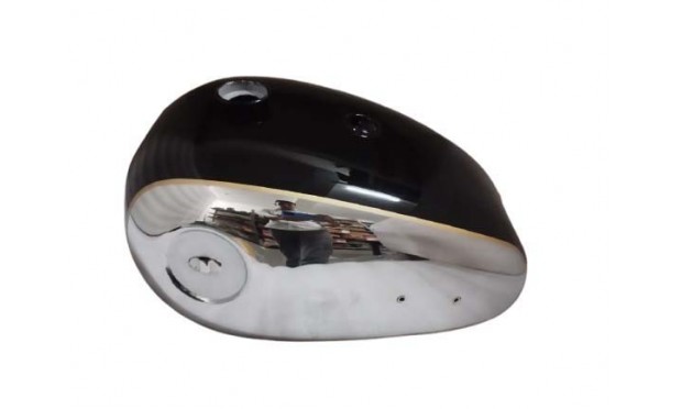 FIT FOR BSA A7 A10 SUPER ROCKET BLACK CHROME PETROL TANK+KNEE PAD+CAP 