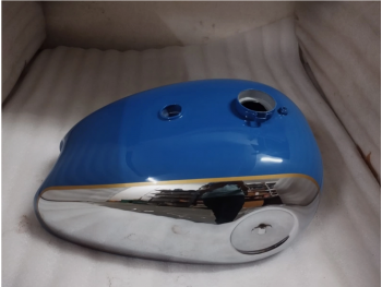 Fit For BSA Gold star Painted Blue & Chrome Tank +Cap+Tap+Breather Pipe