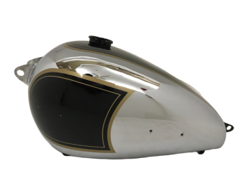 BSA A7 RIGID MODEL 1948 BLACK PAINTED CHROME FUEL TANK WITH CAP |Fit For