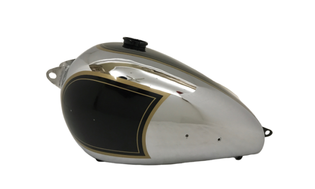 BSA A7 RIGID MODEL 1948 BLACK PAINTED CHROME FUEL TANK WITH CAP |Fit For