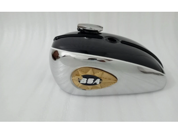 Fit For BSA A65 2 Gallon Black& Chrome Steel Fuel Petrol Tank + Side Panels