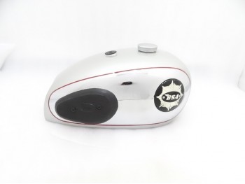 BSA A7 SHOOTING STAR PAINTED CHROME FUEL TANK WITH CAP + BADGE + TAP + KNEE-PAD|Fit For