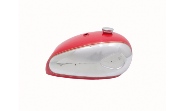 BSA A7 A1O SUPER ROCKET RED PETROL TANK WITH DUAL LINE & FUEL CAP |Fit For