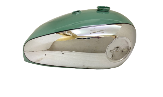 BSA A7 A10 GREEN PAINTED CHROME FUEL TANK +FUELCAP- |Fit For