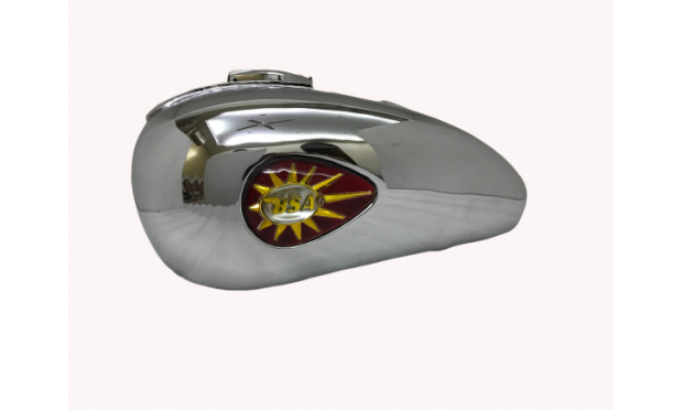BSA A65 Chrome 2 Gallon Tank with Badge |Fit For