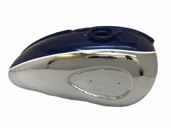 BSA A65 2 GALLON BLUE PAINTED CHROME FUEL PETROL TANK 1968-69 US|Fit For 