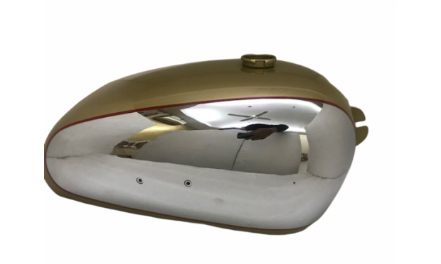 BSA GOLDEN FLASH A10 PLUNGER MODEL GOLDEN PAINTED CHROME GAS FUEL PETROL TANK|Fit For