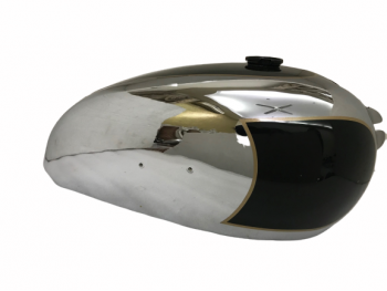 BSA GOLDEN FLASH A10 PLUNGER MODEL BLACK PAINTED CHROME GAS PETROL TANK|Fit For