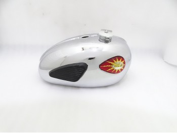 BSA A65 THUNDERBOLT CHROME FUEL TANK(DUAL CARB) +BADGES+KNEE PAD+CAP |Fit For