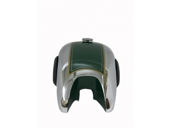 BSA B31 GREEN PAINTED CHROMED FUEL TANK WITH FUEL CAP+TAP+KNEE PADS |Fit For