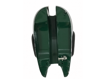 BSA B31 GREEN PAINTED CHROMED FUEL TANK WITH FUEL CAP+TAP+KNEE PADS |Fit For