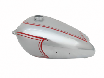 BSA B31 SILVER PAINTED CHROMED PETROL/FUEL TANK |Fit For