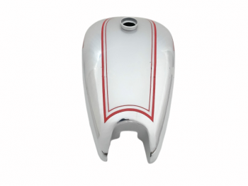 BSA B31 SILVER PAINTED CHROMED PETROL/FUEL TANK |Fit For