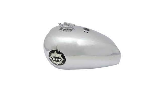 BSA GOLD STAR CHROME FUEL TANK + BADGES, CAP, TAP & BREATHER PIPE|Fit For