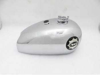 BSA GOLD STAR CHROME FUEL TANK + BADGES, CAP, TAP & BREATHER PIPE|Fit For