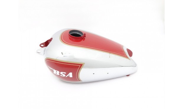BSA M20 RED PAINTED CHROME FUEL TANK|Fit For
